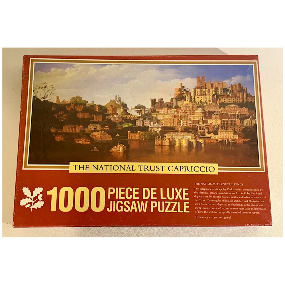 National Trust Capriccio Puzzle 1000 Piece De Luxe Vintage UK Jigsaw